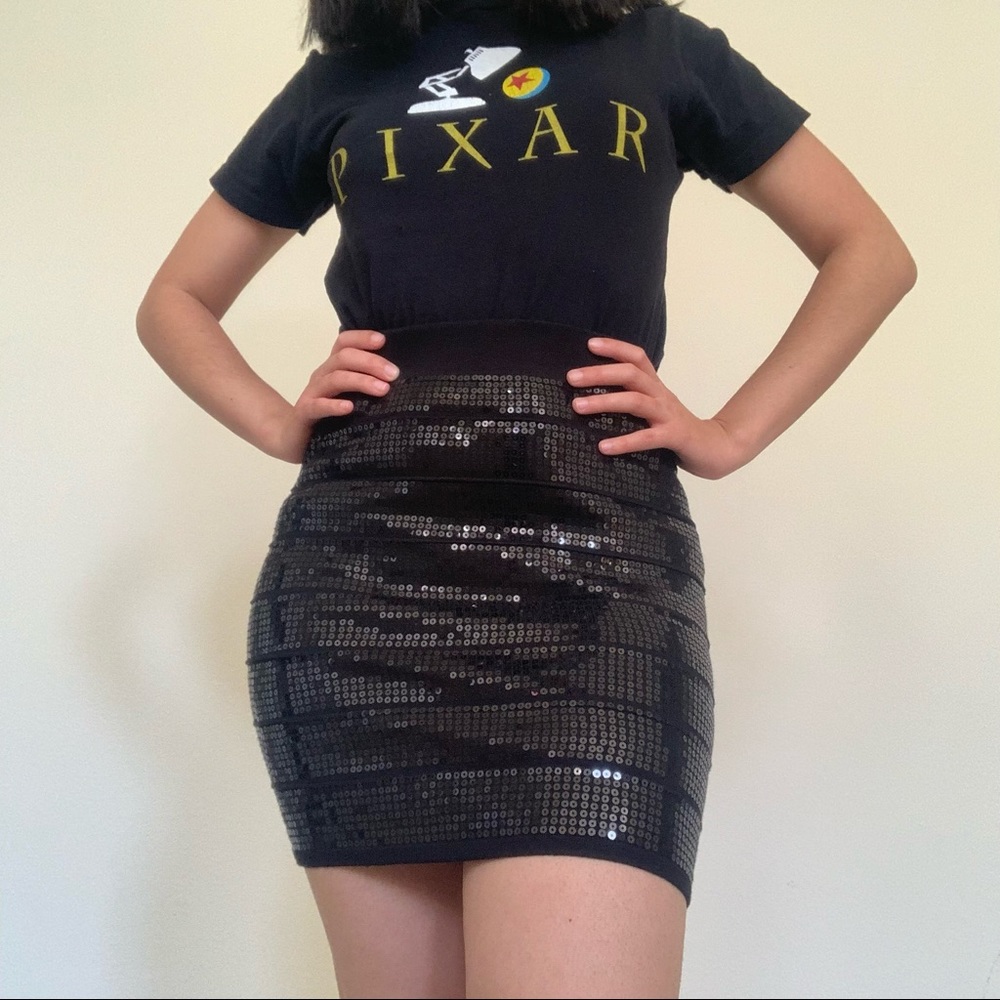 Forever 21 Black Sequins Skirt
